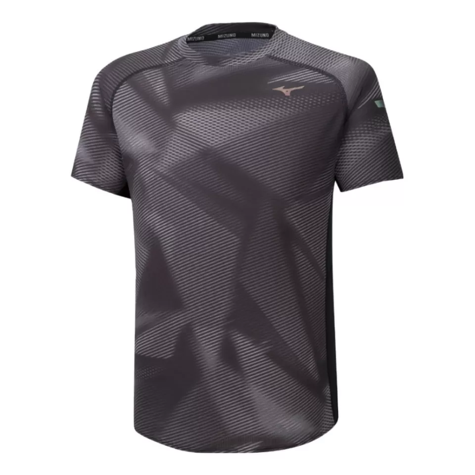 Mizuno Tops>DRY AEROFLOW RUNNING TEE MEN Black