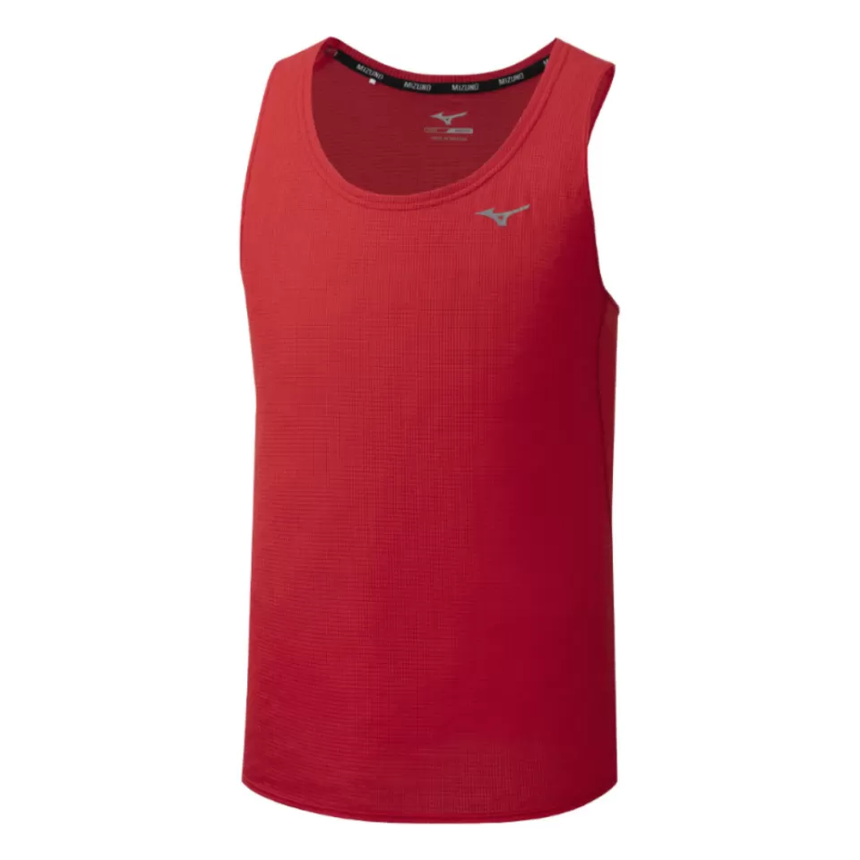 Mizuno Tops>DRYAEROFLOW RUNNING TANK TOP MEN Red