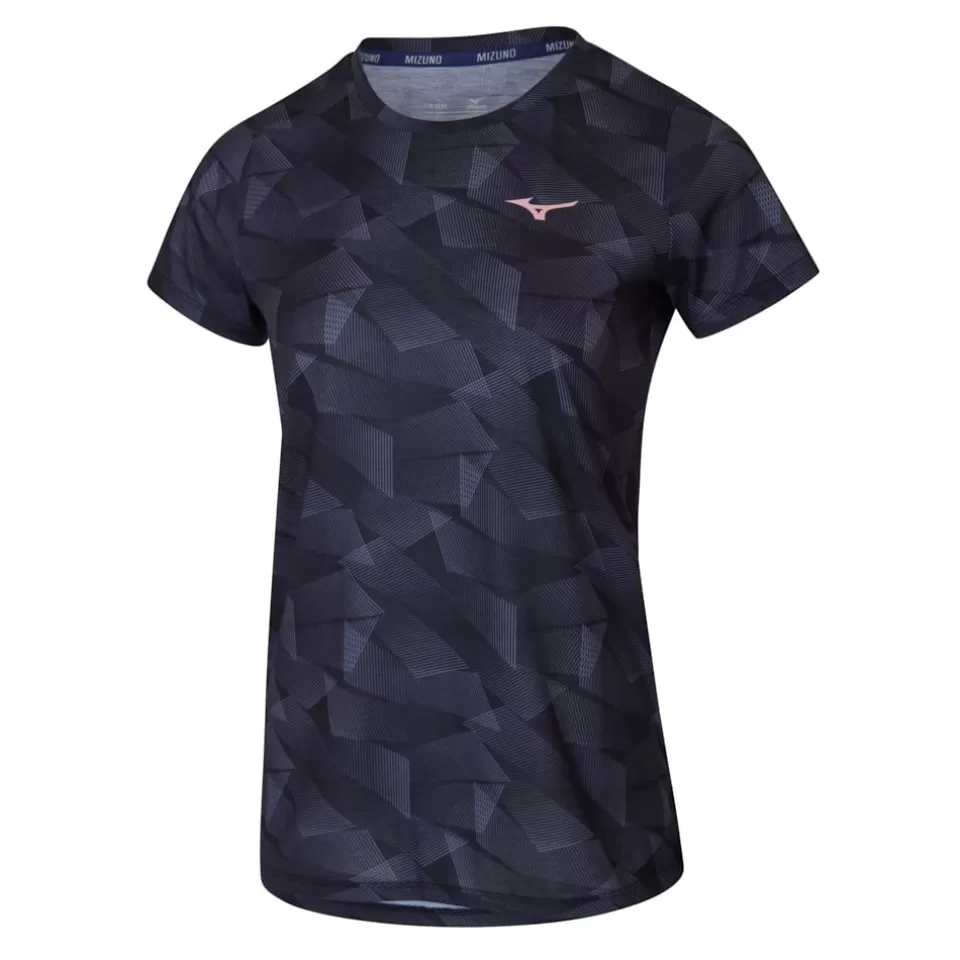 Mizuno Tops>FULL GRAPHIC PRINT RUNNING SLIM TEE WOMEN