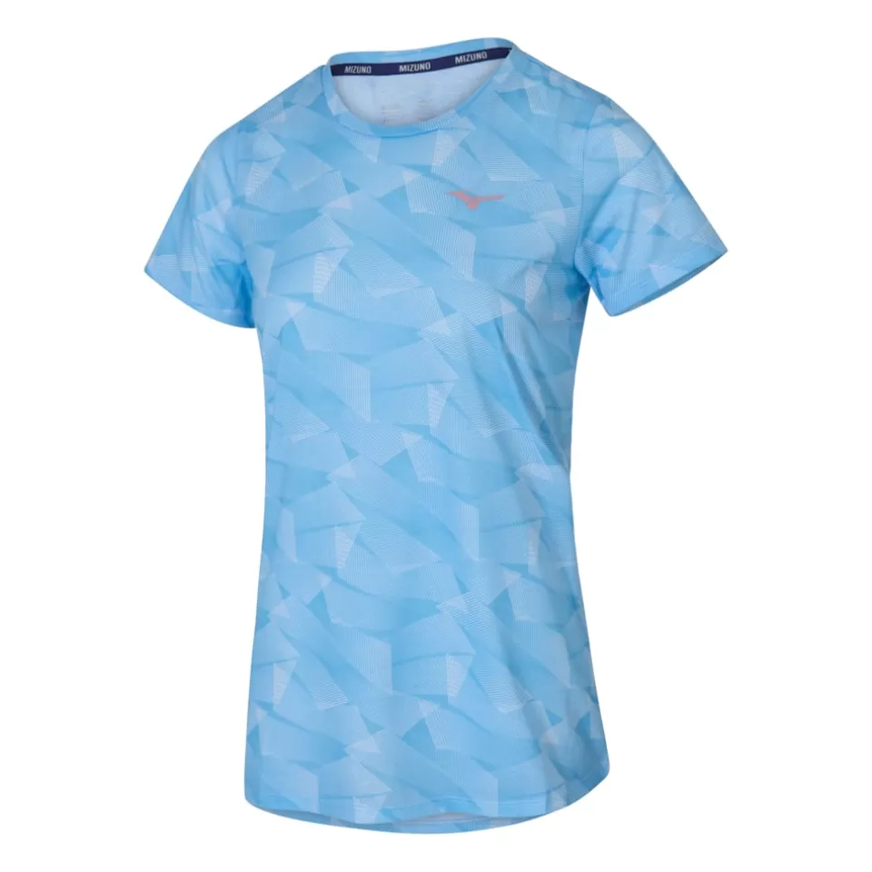 Mizuno Tops>FULL GRAPHIC PRINT RUNNING SLIM TEE WOMEN