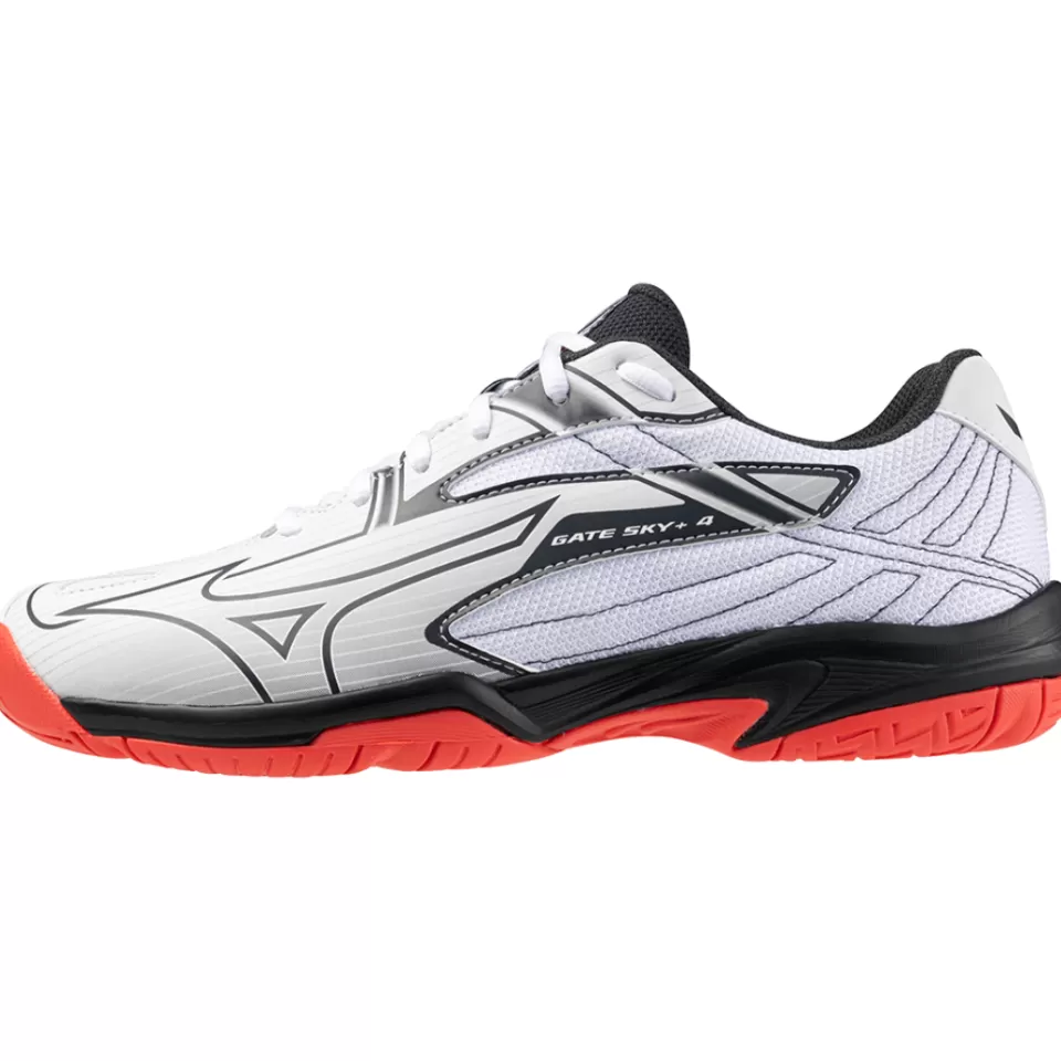 Mizuno Badminton | Badminton>GATE SKY PLUS 4 UNISEX White/Black/Cayenne