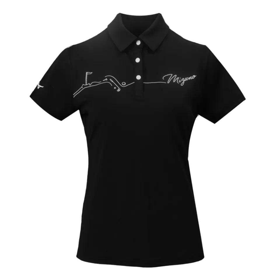 Mizuno Tops>GOLF COURSE PRINT POLO WOMEN