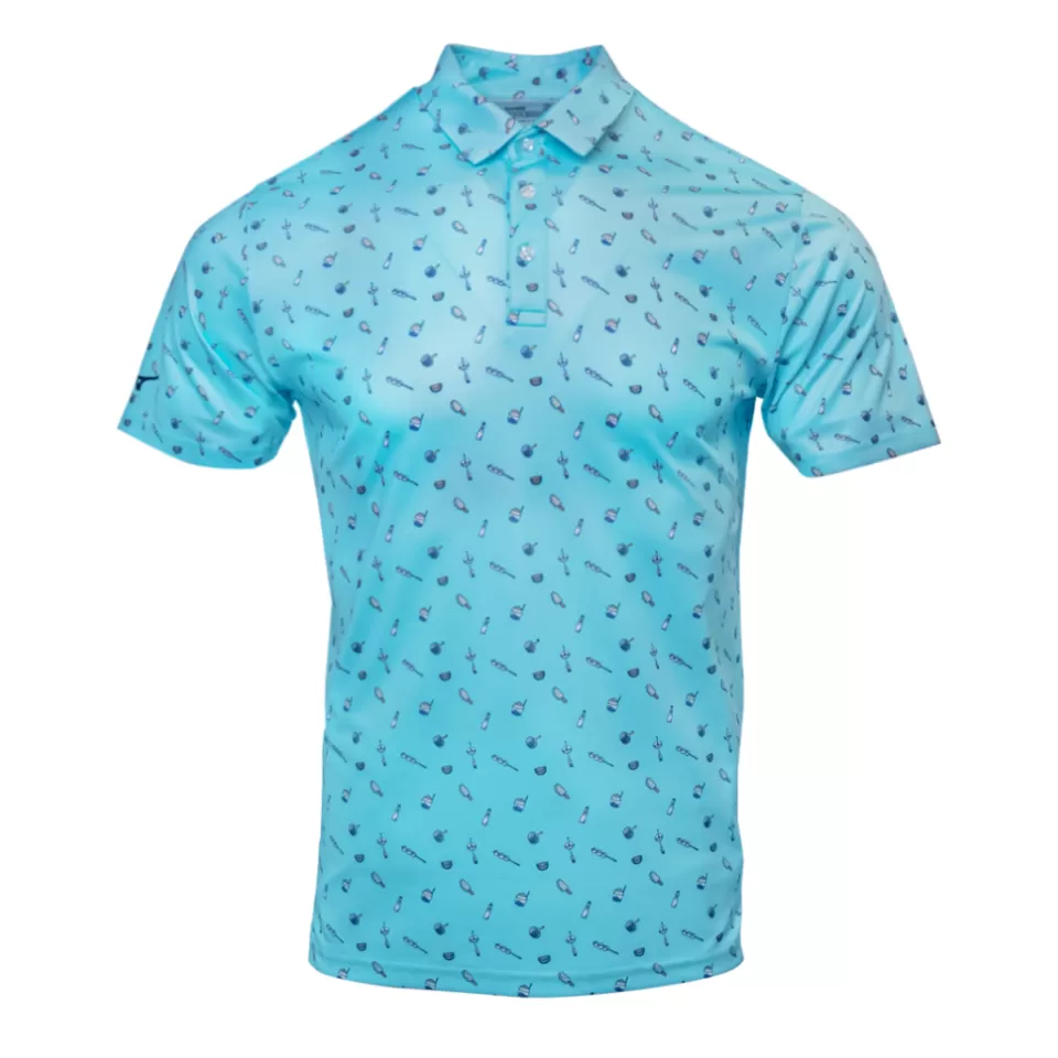 Mizuno Tops>JAPANESE SUMMER PRINT POLO MEN