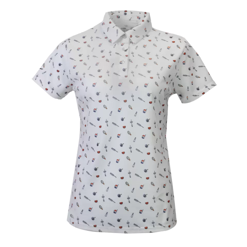 Mizuno Tops>JAPANESE SUMMER PRINT POLO WOMEN