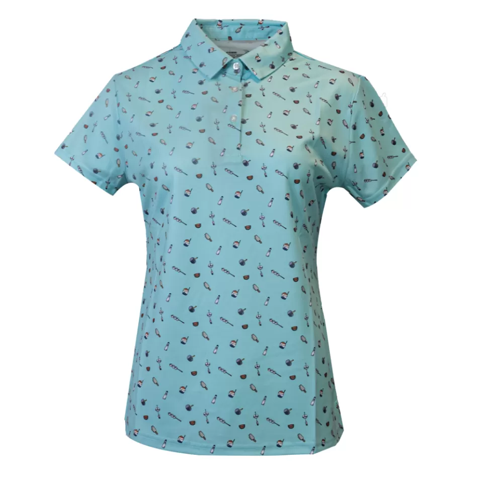 Mizuno Tops>JAPANESE SUMMER PRINT POLO WOMEN