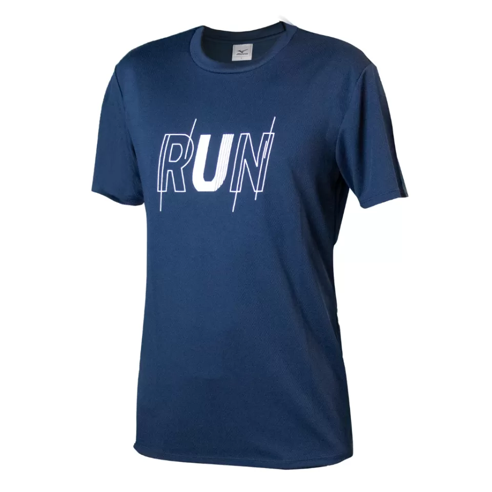 Mizuno Tops | Tops> RUN RUNNING TEE UNISEX DarkNavy