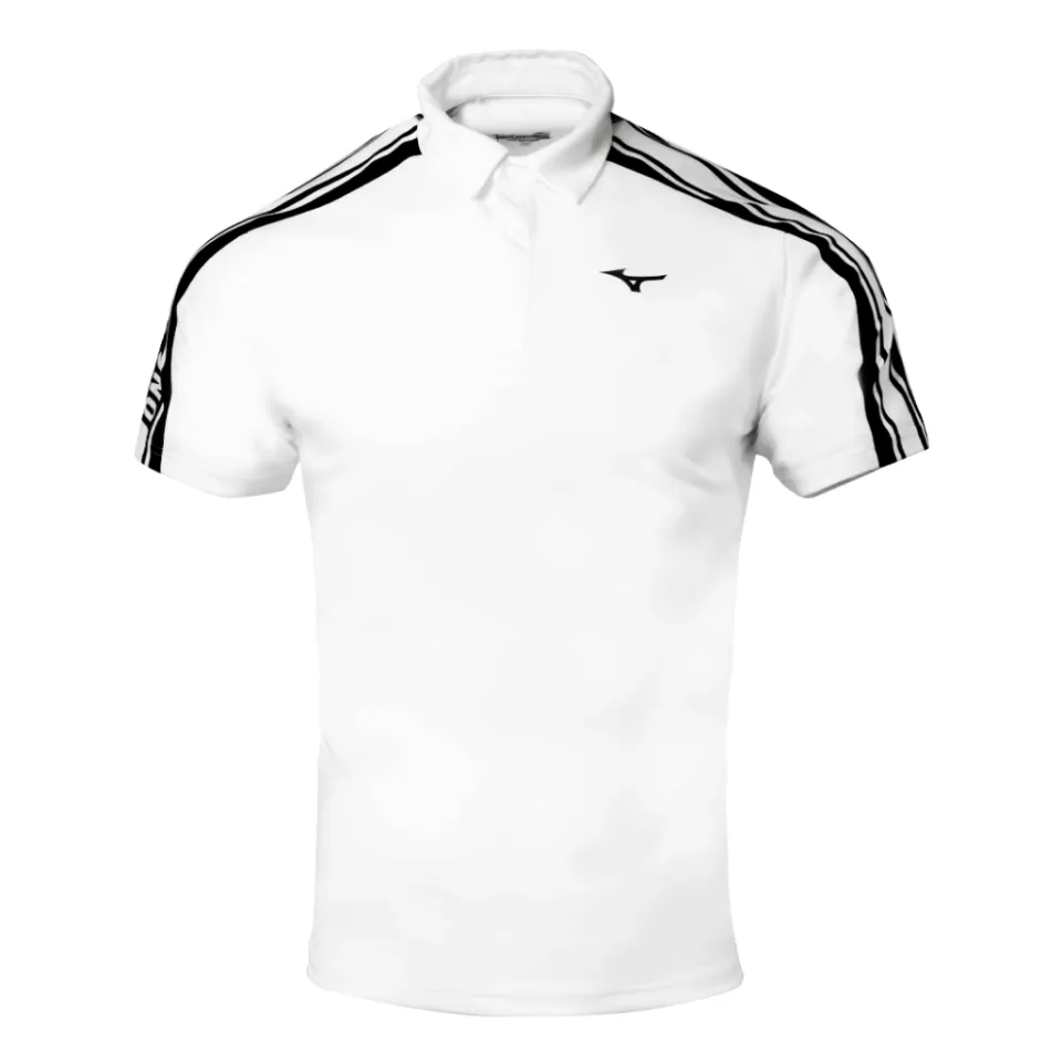 Mizuno Tops>SHOULDER PRINT POLO MEN White