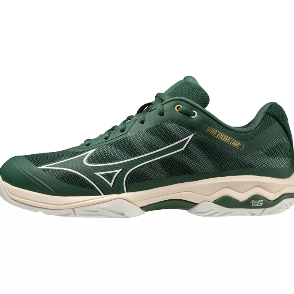 Mizuno Tennis>WAVE EXCEED LIGHT AC MEN Pineneedle/White/Papyrus