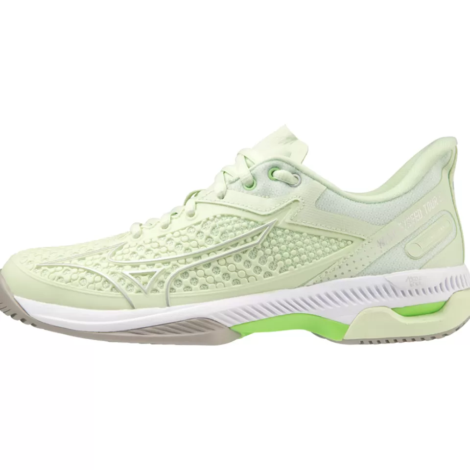 Mizuno Tennis>WAVE EXCEED TOUR 5 AC WOMEN Ambrosia/Silver/technoGreen