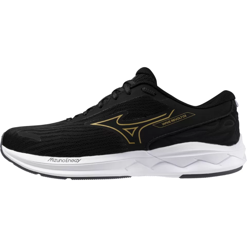 Mizuno Running>WAVE REVOLT 3 MEN Black/GoldenHalo/Ebony