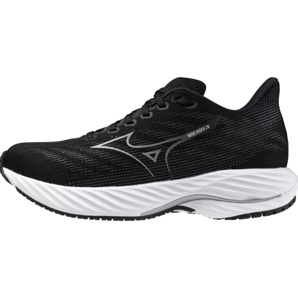 Mizuno Running | Wide Shoes>WAVE RIDER 28 D WIDE WOMEN Black/HarborMist/IndiaInk